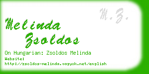 melinda zsoldos business card